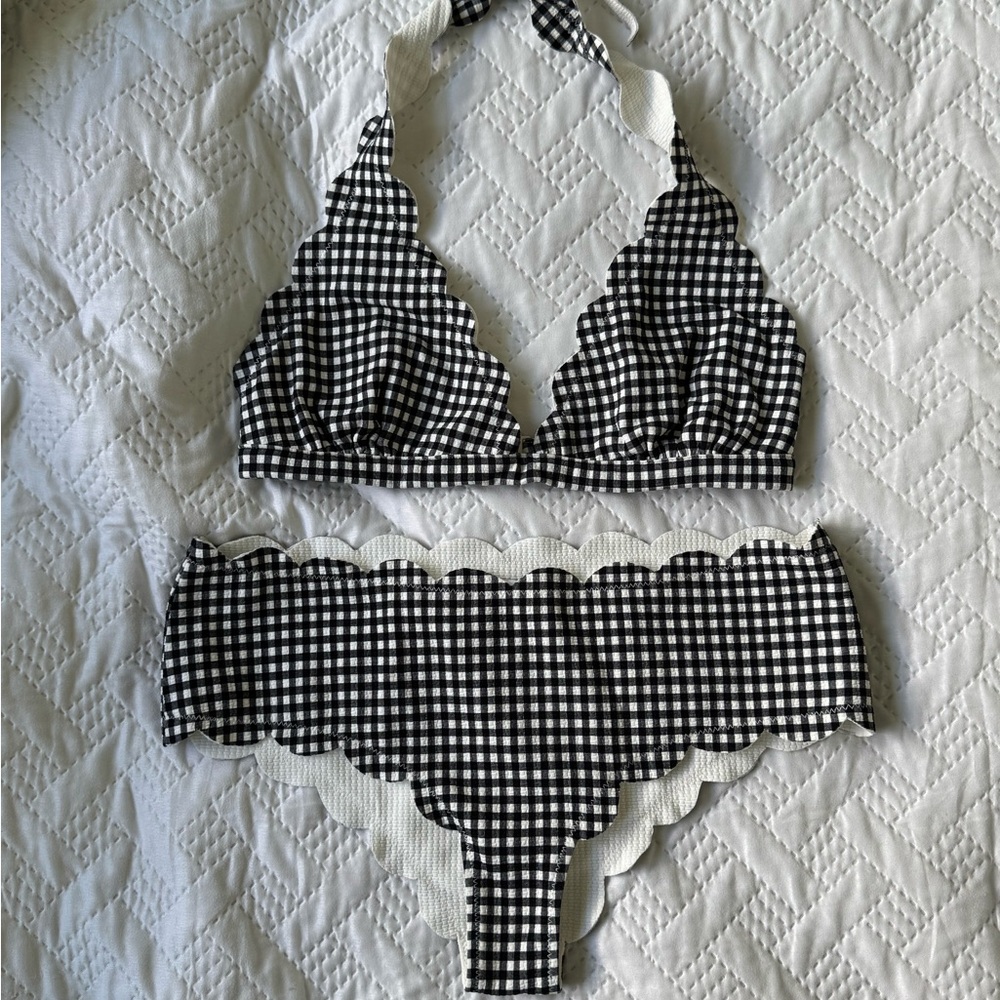 Marysia Swim Black and White Gingham Bikini